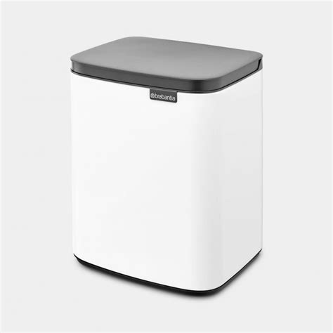 BRABANTIA 222344 Bo Waste Bin Pravokutna Kanta Za Otpad 4 Litre Bijela