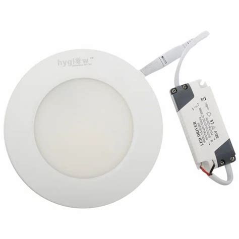 Round Cool White Hyglow 12W LED Panel Light For Office Malls 230 V At