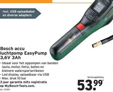 Bosch Accu Luchtpomp Easy Pump Promotie Bij Gamma