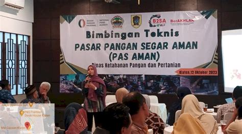 Bimbingan Teknis Pasar Pangan Segar Aman Bagi Pedagang Pangan Segar Di