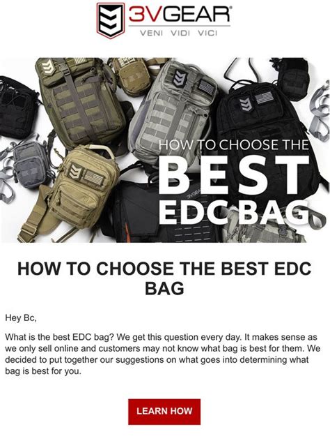 3vgear How To Choose The Best Edc Bag Milled