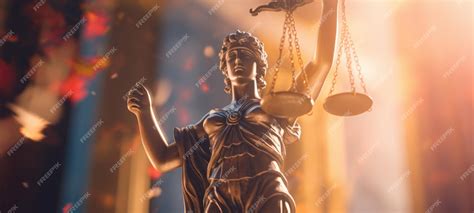 Estatua De La Dama Justicia Ley De Equidad Ai Foto Premium