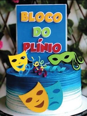 Topo De Bolo Carnaval Bloquinho Arquivo De Corte Elo