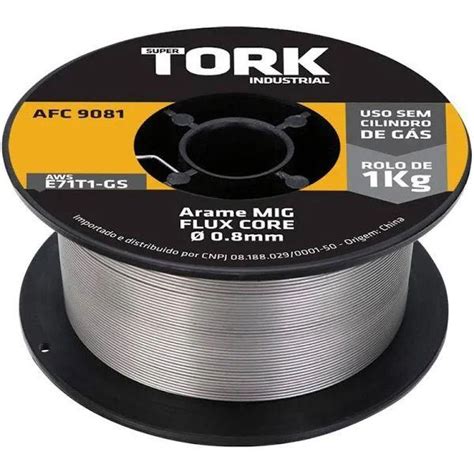 Arame de Solda Mig Tork Aço Carbono 0 8mm Rolo 1kg Arame para Solda