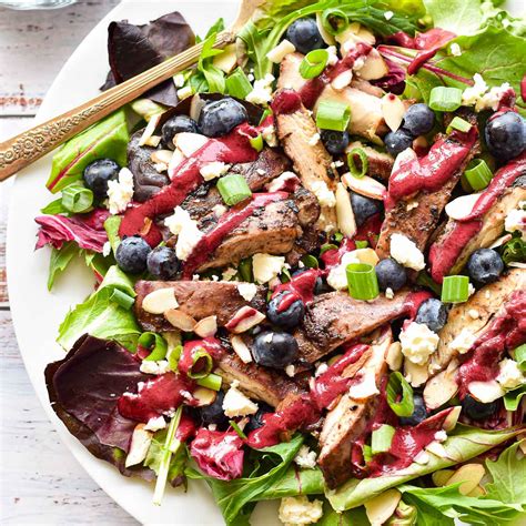 Blueberry Balsamic Chicken Salad Low FODMAP Low Carb Good Noms Honey