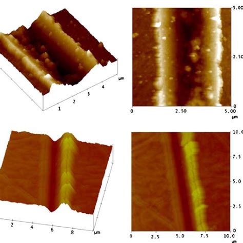 AFM Surface Morphologies Of The BMG Surface And Detailed 3 D Scratch