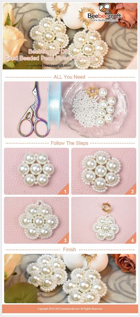 Beebeecraft Diy Seed Beads Flower Earrings Artofit