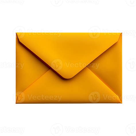 Yellow Envelope Transparent Background Clean Design Yellow Envelope