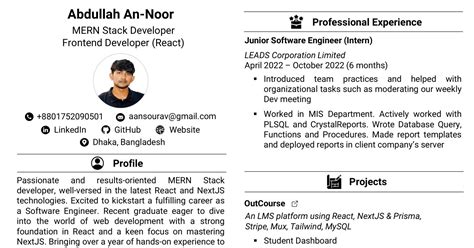 Abdullah An Noor Resume Pdf DocDroid