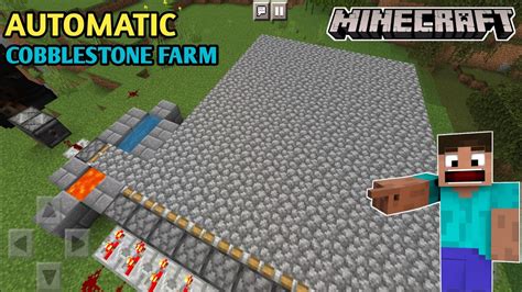 How To Make Automatic Cobblestone Generator In Minecraft Cobblestone Farm Minecraft Youtube