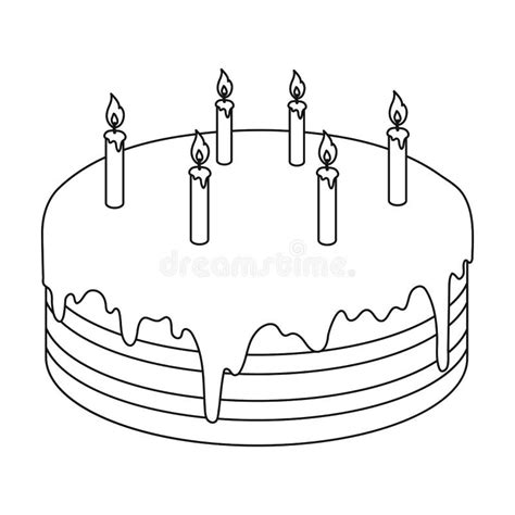 Cake Outline Stock Illustrations Cake Outline Stock