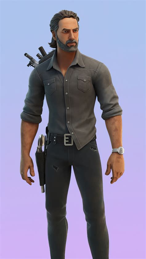 Rick Grimes Fortnite Epic Skin 4K 961e Wallpaper IPhone Phone