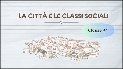 La città e le classi sociali Scuola Primaria Classe 4 Storia