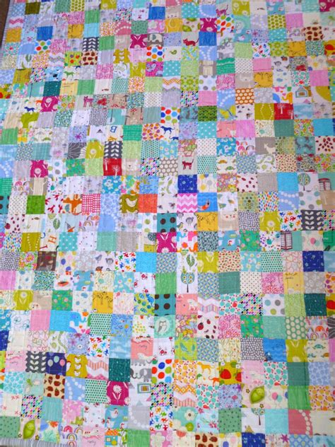 Stitch and Pieces: Crazy squares patchwork quilt: A finished quilt