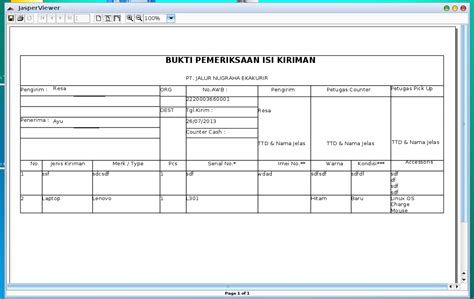 Detail Contoh Surat Laporan Pengiriman Barang Koleksi Nomer 13