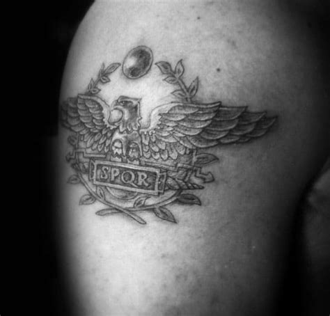 40 Spqr Tattoo Designs For Men - Senātus Populusque Rōmānus Ideas