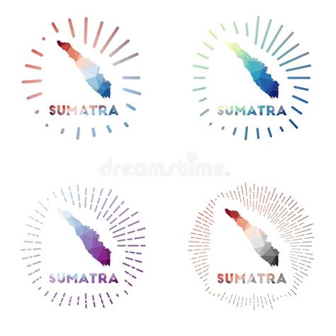 Sumatra Sunburst Badge Vector Illustratie Illustration Of Grafisch