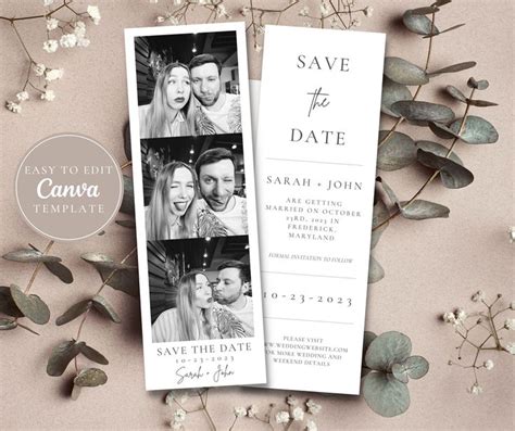 Modern Minimal Save The Date Template Save The Date With Photo Photo