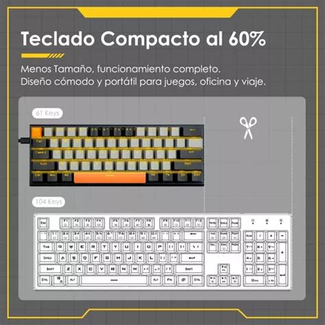 E Yooso 60 Teclado Mecanico Para Juegos Z 11 Ergonomico En Venta En