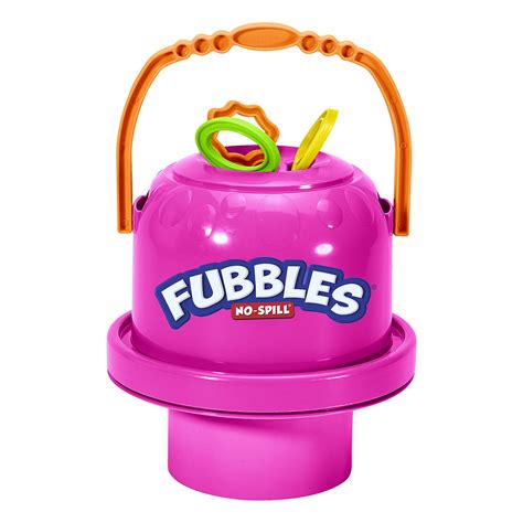 Fubbles Bubbles No-Spill Big Bubble Bucket in Pink | Bubbles for Toddlers and Kids of All Ages ...