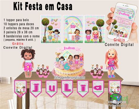 Baby Alive Kit Festa Em Casa Frete Gratis Produtos Elo7