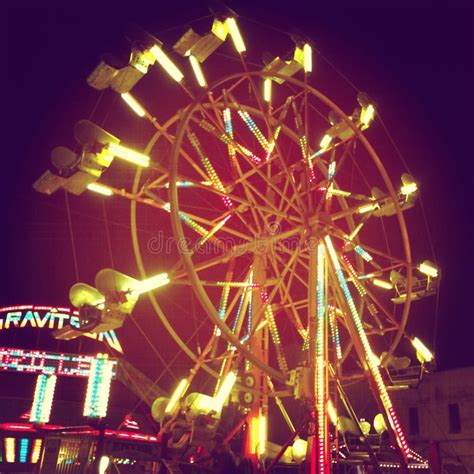 Night time Ferris Wheel stock image. Image of carnival - 42729283