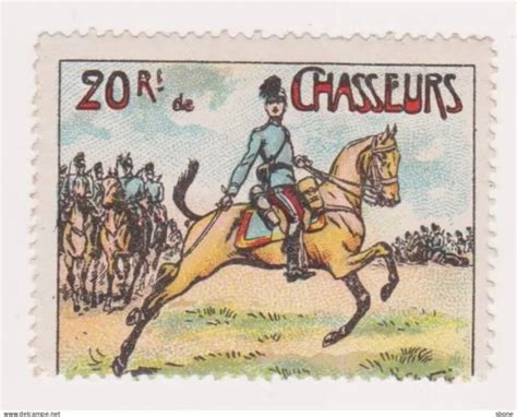 VIGNETTE MILITAIRE DELANDRE 20ème régiment de chasseurs à cheval EUR