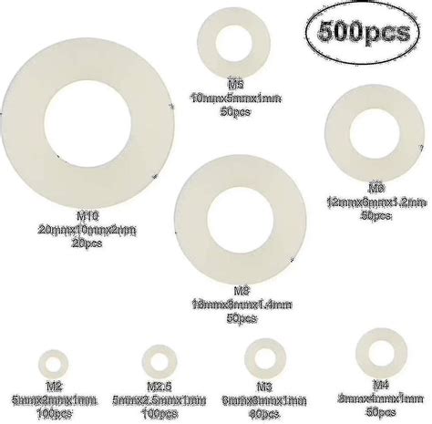 Pieces Plastic Washers Nylon Flat Washers M M M M M