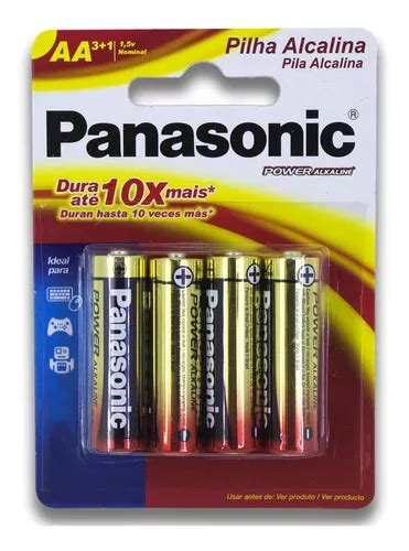 Kit 24 Pilhas Aa Alcalina Panasonic 5 Cartela