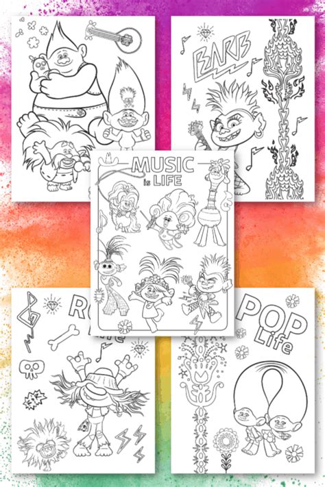 Trolls World Tour Coloring Printable