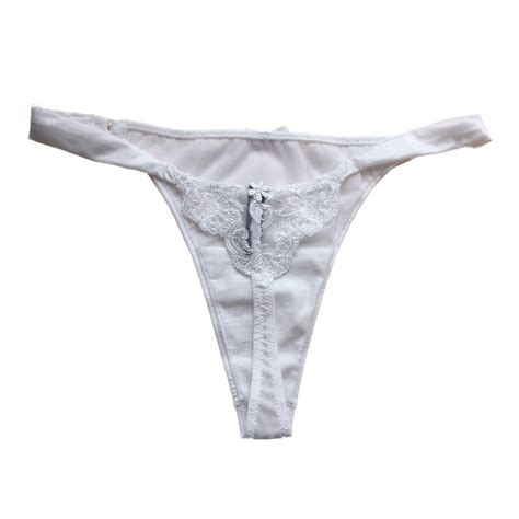 Ambra Lingerie Slips Mariage Tanga White M Italian Design