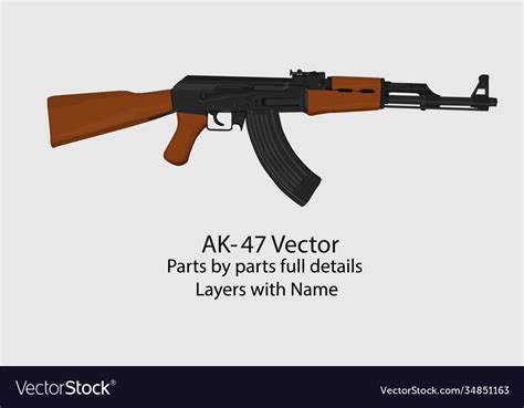 A Kalashnikov Ak 47 Assault Royalty Free Vector Image