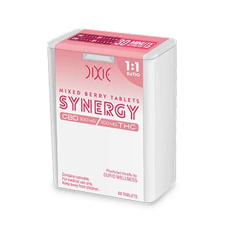 Curio Wellness Dixie Synergy 1 1 Mixed Berry Tablets [300mg] Leafly