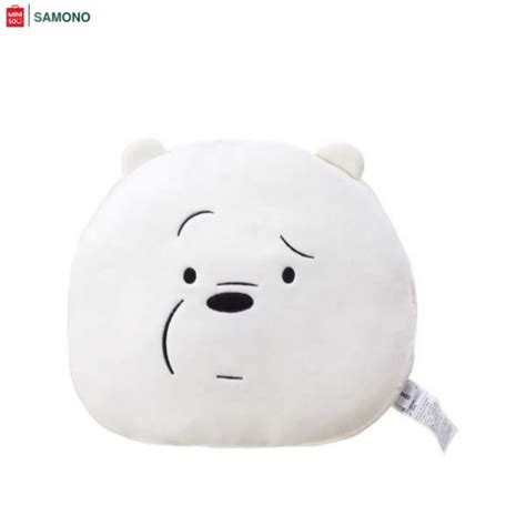 Jual Miniso We Bare Bears Leisure Blanket Ice Bear Boneka Bantal