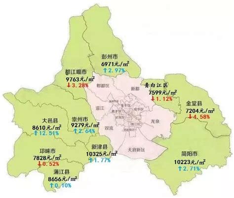 大成都最全房价地图出炉：快来看看你家房价咋样了？成渝本地宝问房