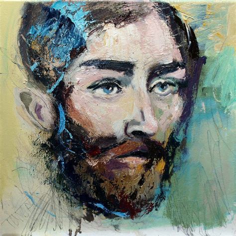 Portrait Of A Bearded Man 2020 Oil Painting By Catalin Ilinca