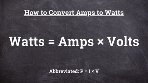 Amps to Watts (A to W) Conversion Calculator - Footprint Hero