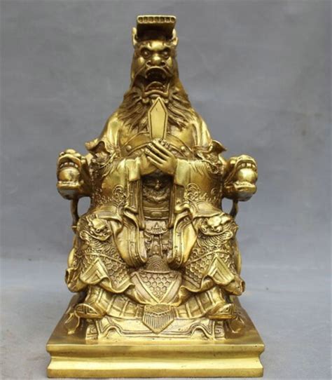 China Myth Legend Brass Copper Longwang Dragon King Lord Rain God