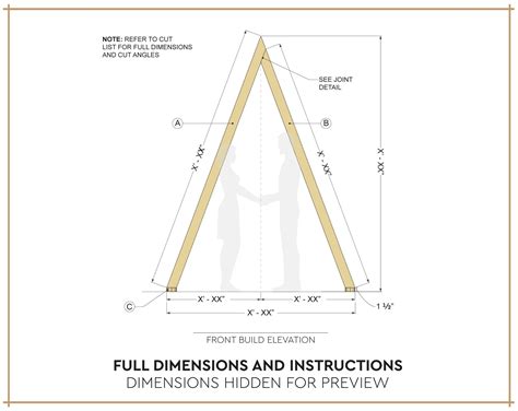 The Diagram Shows How To Build A Wooden Triangle