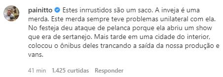 Not Cias Pai Defende Anitta E Exp E Treta Antiga Z Neto Deu