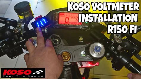 KOSO VOLTMETER INSTALLATION REVIEW R150 FI YouTube