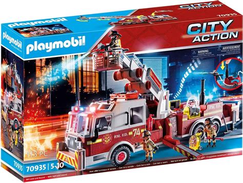 Playmobil City Action Rescue Vehicles Fire Engine With Tower