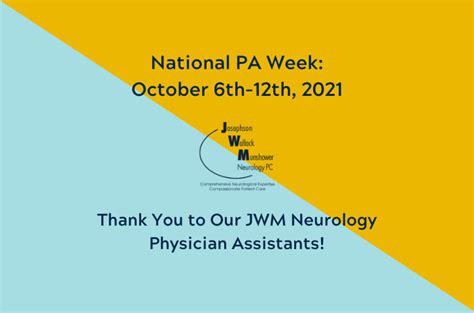 National Physician Assistant Week 2021 Jwm Neurology