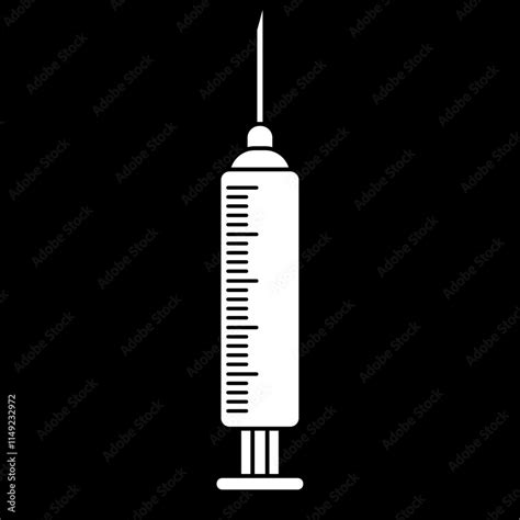 Medical syringe icon, vaccine vector illustration, clip art syringe ...