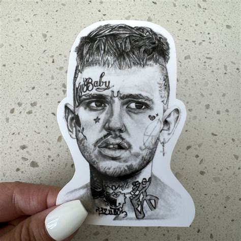 Lil Peep Vinyl Sticker Lil Peep Fan Art Lil Peep Drawing Fan Art