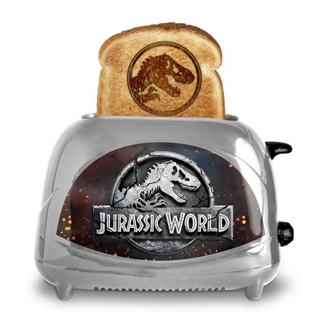 Uncanny Brands Jurassic World 2-Slice Toaster- Toasts Jurassic Dinosaur Logo onto Your Toast ...