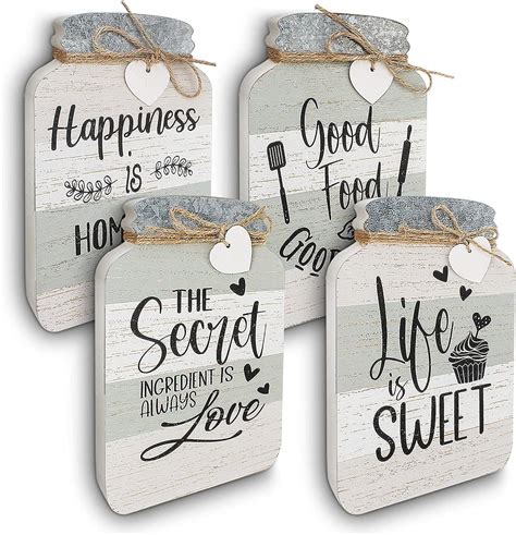 Old Shack Kitchen Wall Decor Mason Jar Set Farmhouse