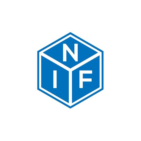 diseño de logotipo de letra nif sobre fondo negro. concepto de logotipo