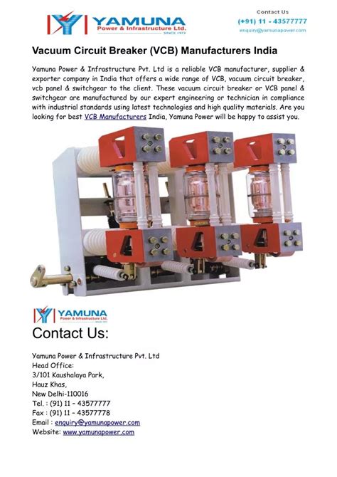 Ppt Vacuum Circuit Breaker Vcb Manufacturers India Powerpoint Presentation Id7195387