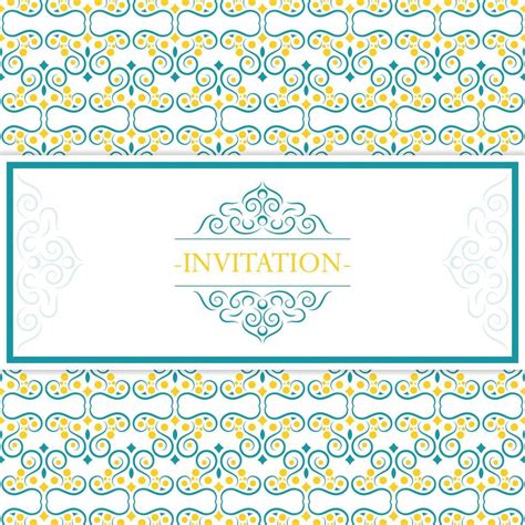 Colorful invitation background style ornamental art pattern design ...